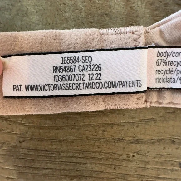 Victoria Secret Lightly Lined Smooth Demi Bra-Size 34C-Biege Convertible T-shirt - Picture 9 of 13